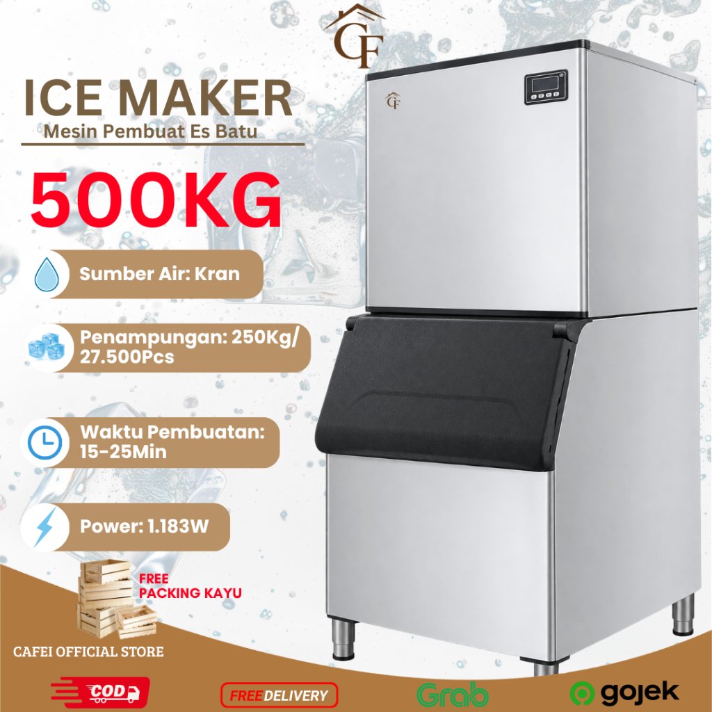 [Ready Tidak Po] Mesin Es Batu Kristal 500kg/24jam AP-1000P Ice Maker Machine