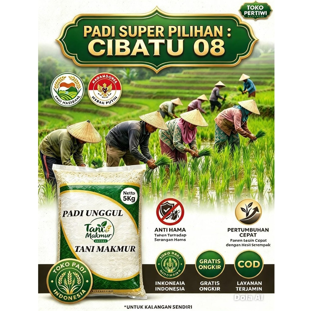 PADI CIBATU 08 ORIGINAL KEMASAN 5 KG #TANI_MAKMUR