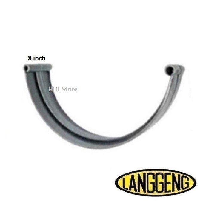 Langgeng Sambungan Talang Air PVC 8" inch Setengah Lingkaran