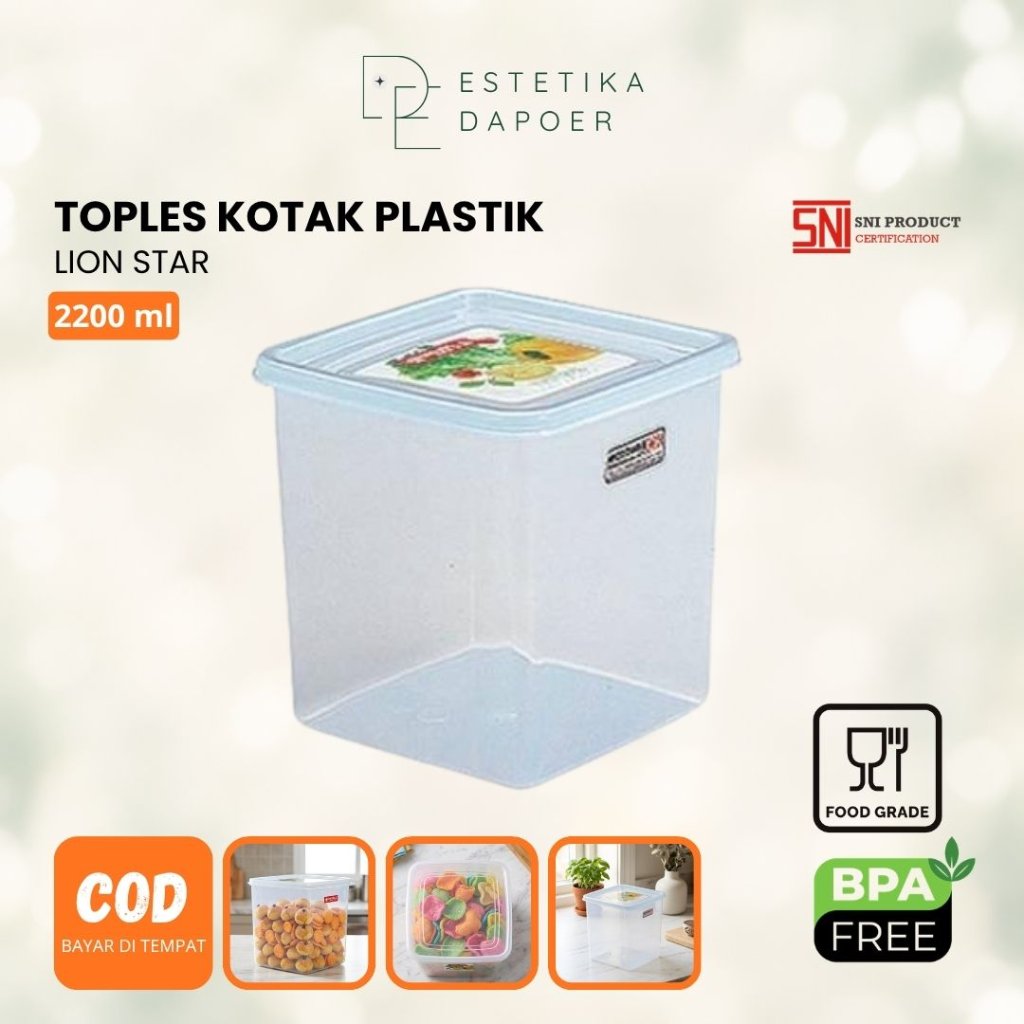 Lion Star Box Plastik / Seal Ware Plastik Lion Star B-48 L Square / Toples Kotak Plastik