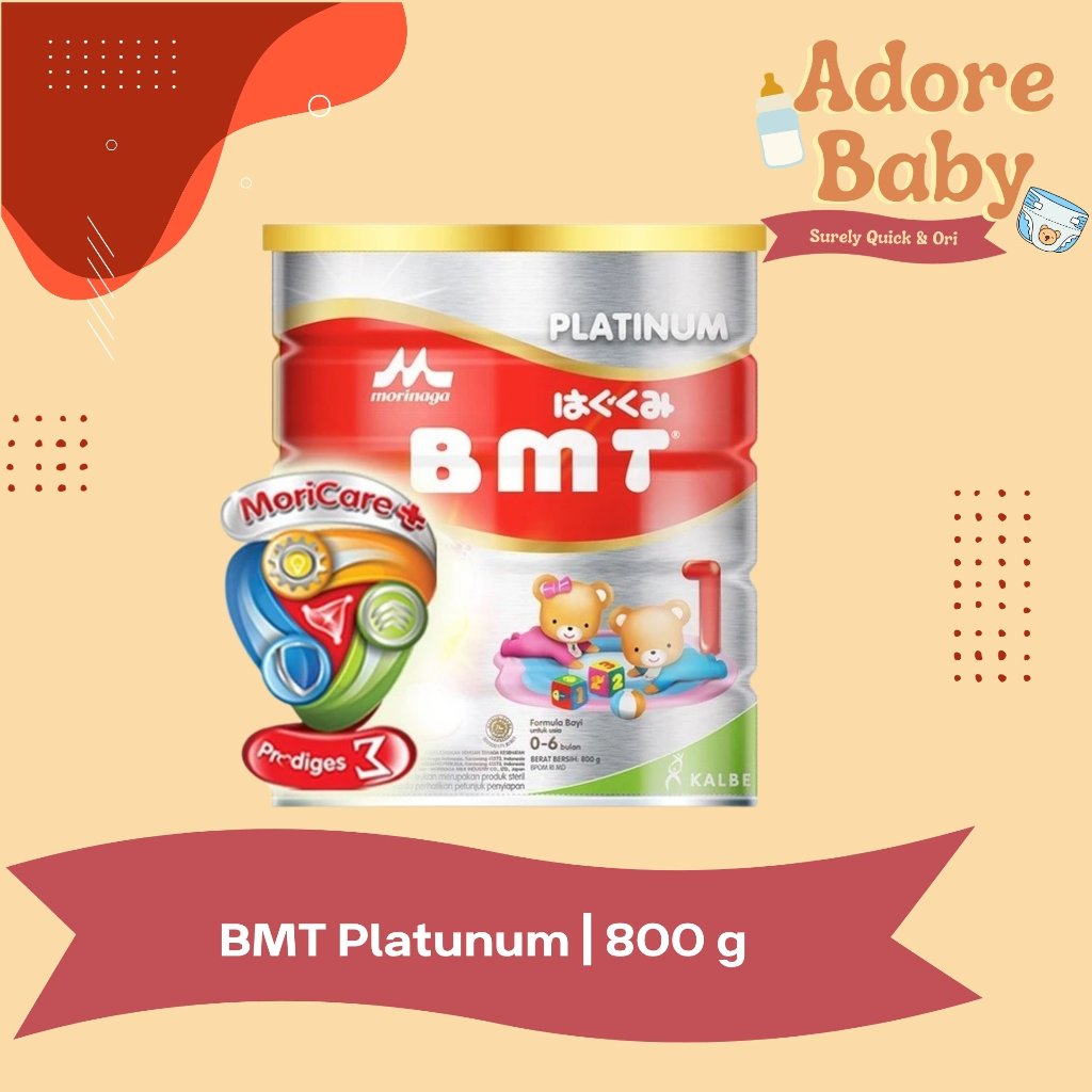 SUSU MORINAGA BMT PLATINUM BAYI 0-6 BULAN KEMASAN 800 GRAM