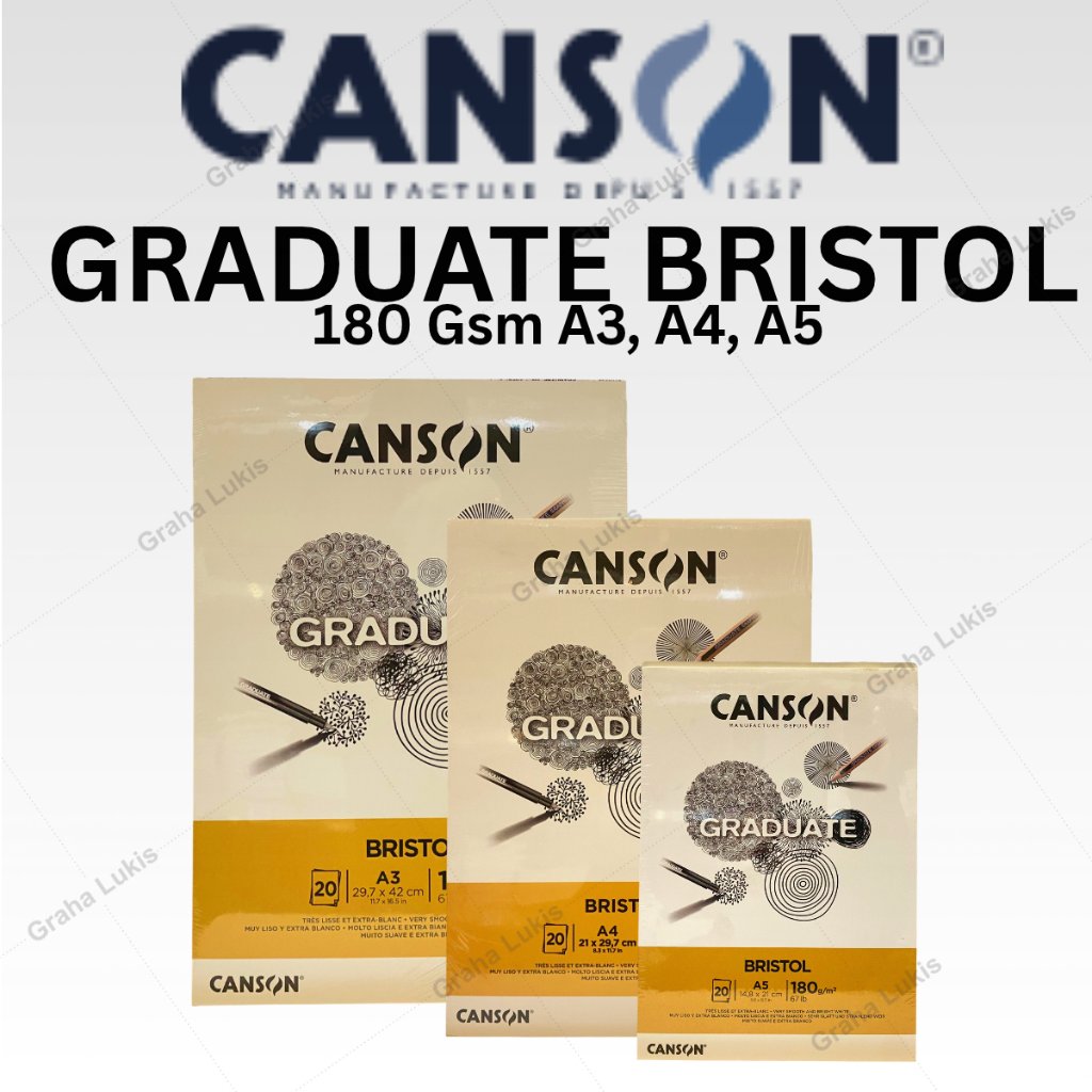 Canson Graduate Bristol 180gsm A5 / A4 / A3 / GRADUATE BRISTOL