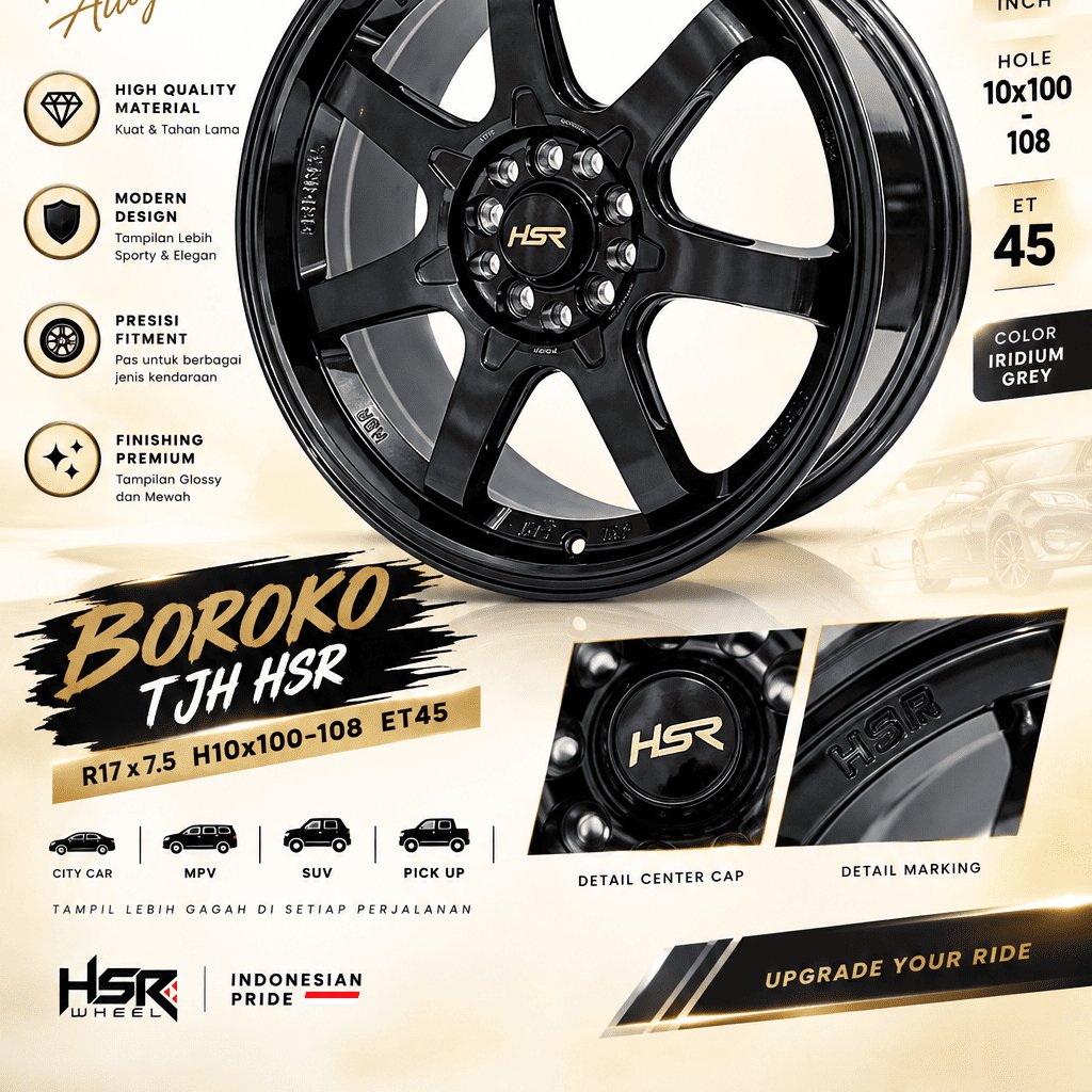 Velg mobil ring 17 Jaecoo chery new avanza xenia altis sienta