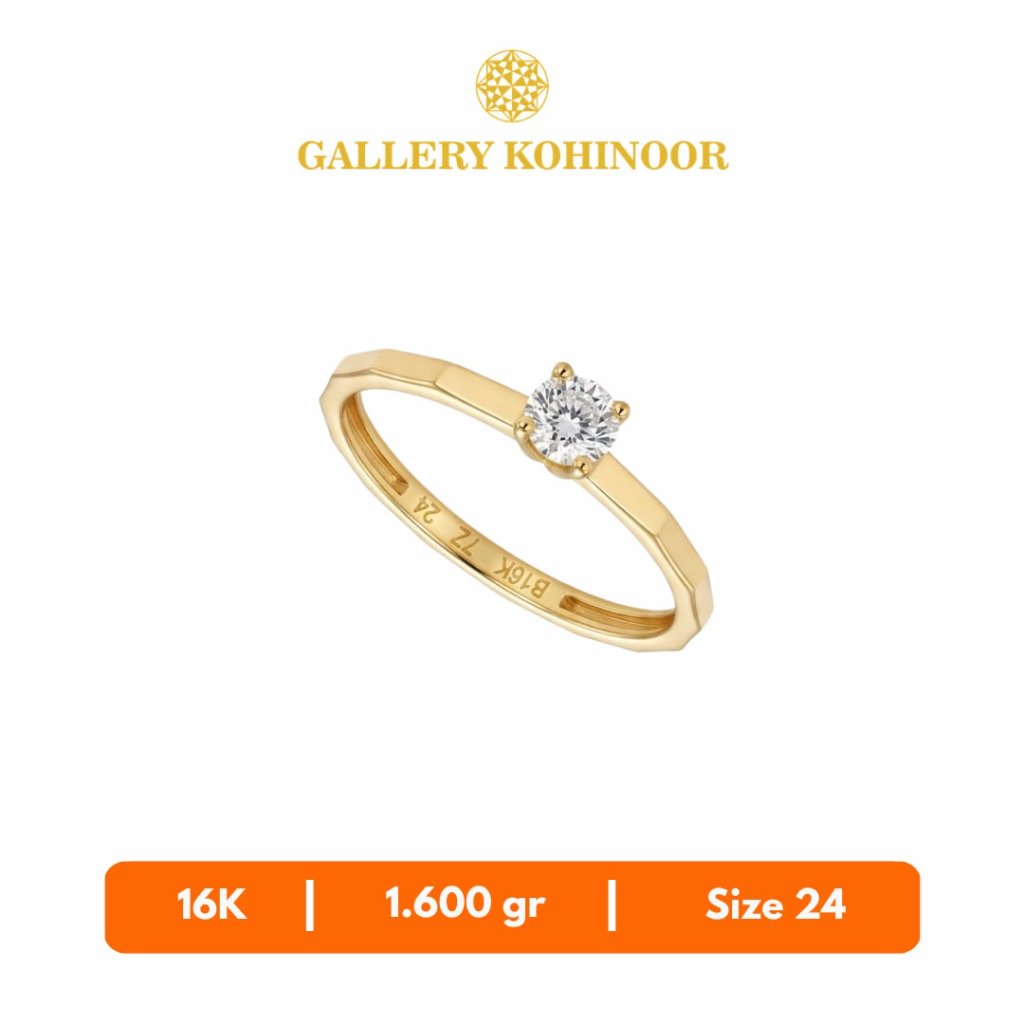 CINCIN SOLITAIRE GALLERY KOHINOOR 1.6 gram 16K 09017