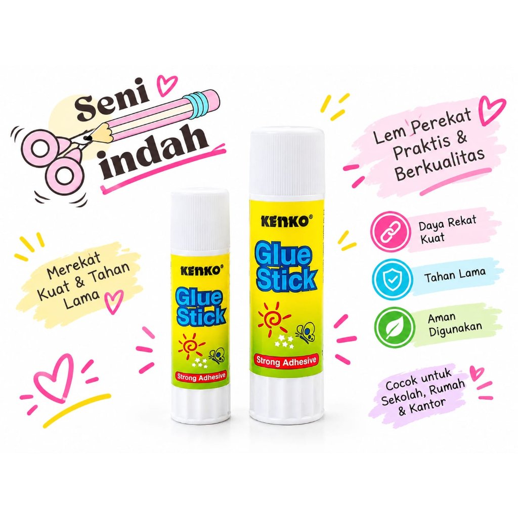 Kenko Glue Stick / Kenko Lem Kertas / Kenko Lem Stick / Lem Kertas / Roll