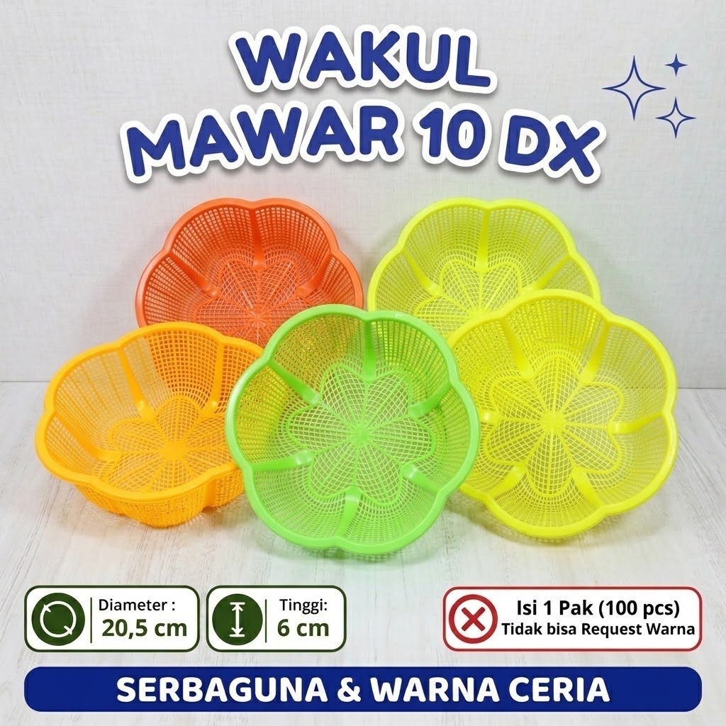 100 PCS Wakul Mawar besar DX Cerah lubang tebal / Besek Nasi Hajatan Berkatan Slametan / wakul mawar