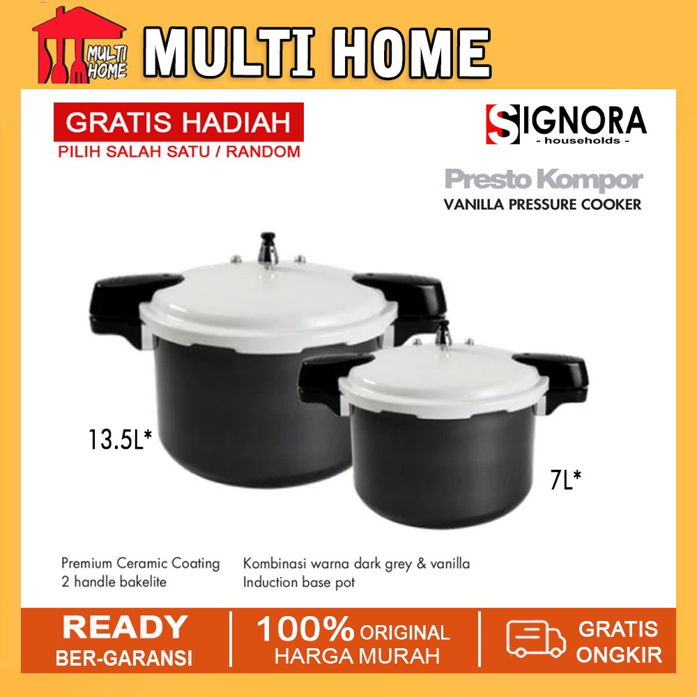SIGNORA Vanilla Pressure Cooker - Panci Presto Free Hadiah