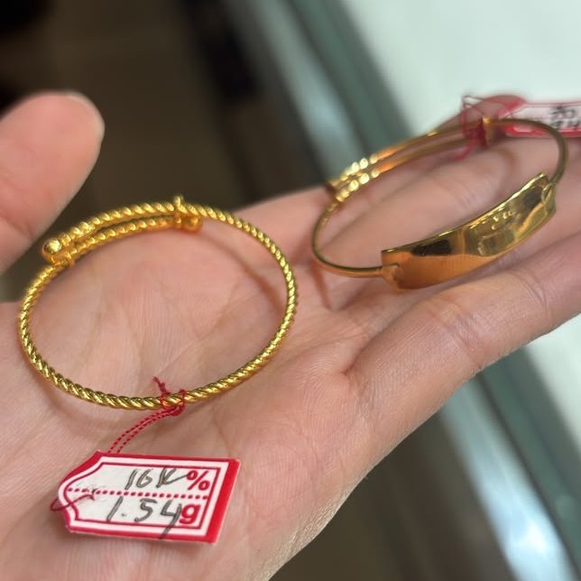 Gelang Bayi Emas Serut 16k 70% - Gold Bracelet