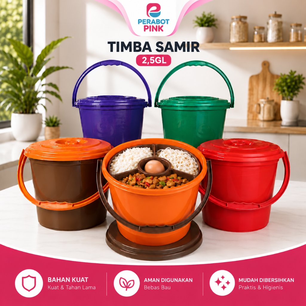 (12 pcs) TIMBA SAMIR 2.5 GL TIMBA BERKAT / TIMBA SERBAGUNA / TIMBA PRAKTIS BUAT ACARA HAJATAN / WADA