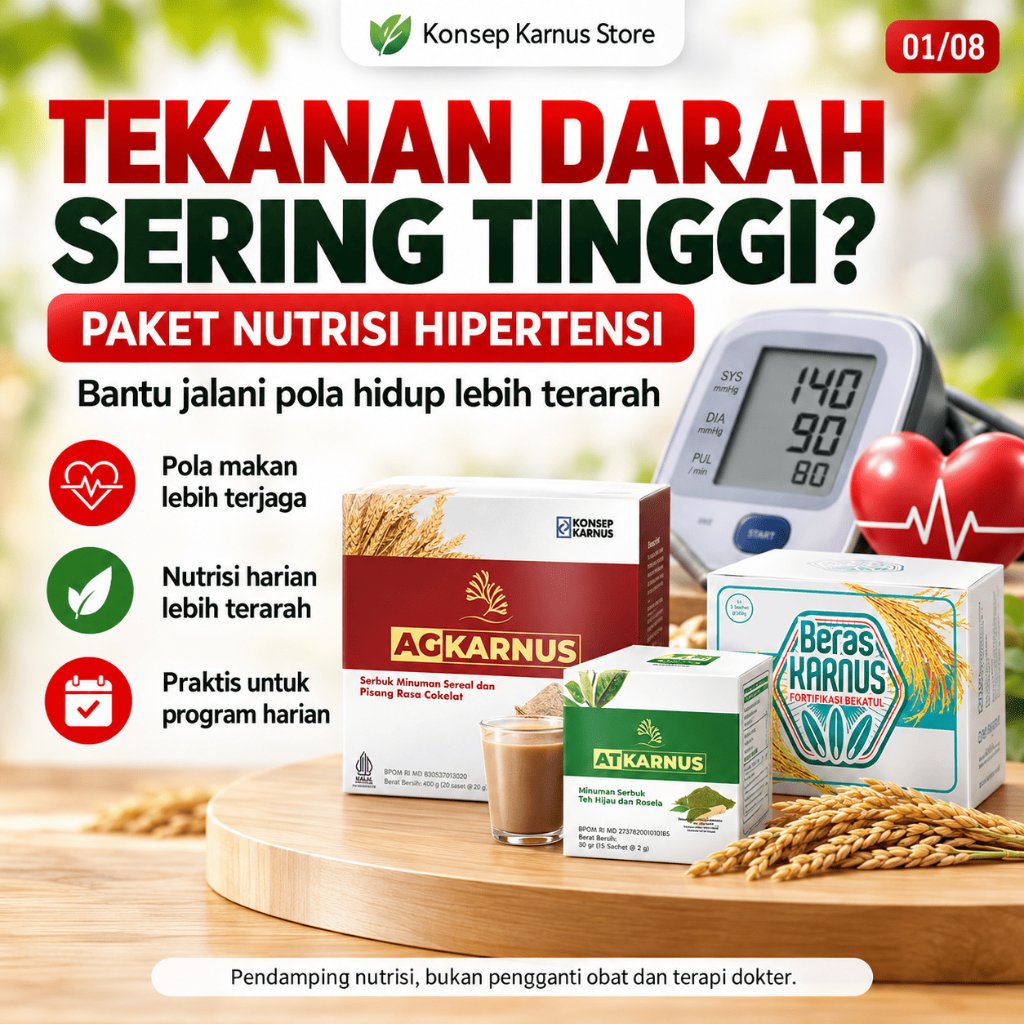Paket Nutrisi Hipertensi Karnus 10 Hari | AG AT Beras Karnus