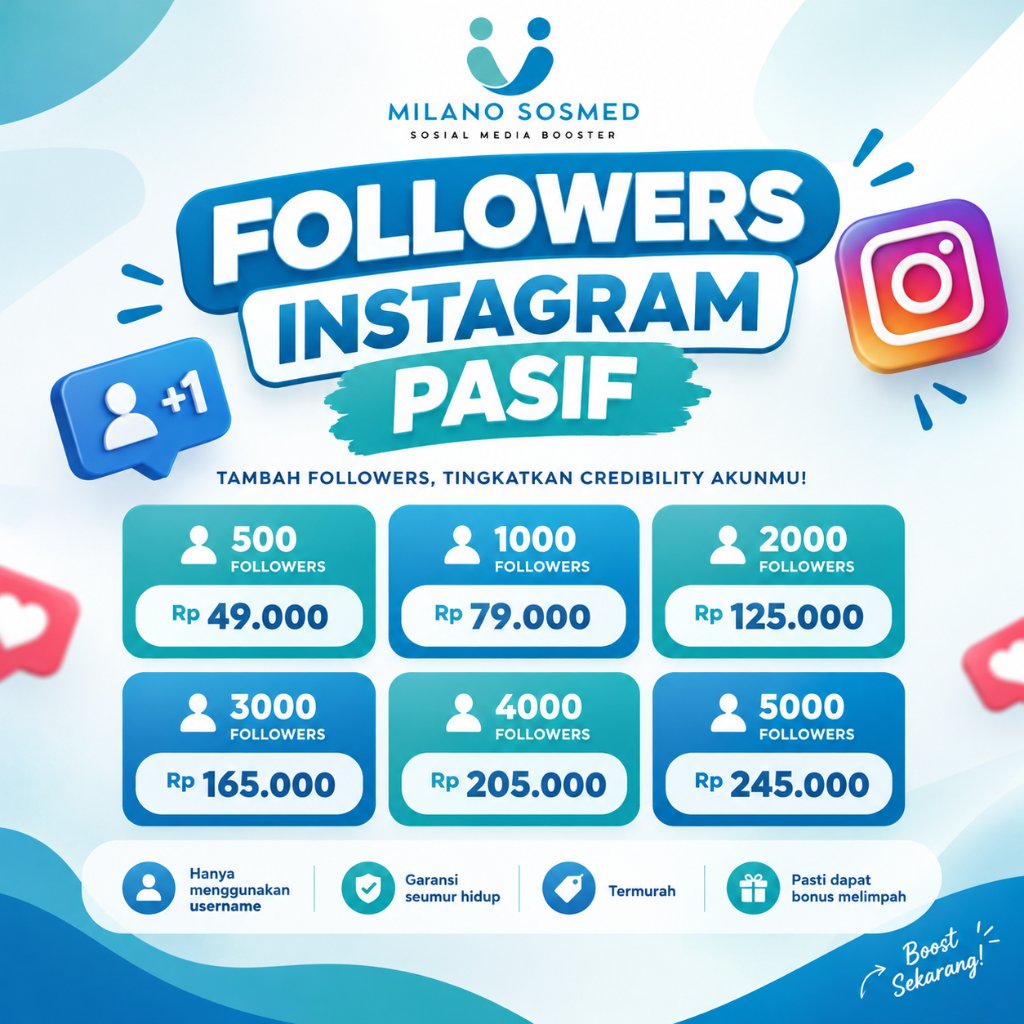 [PROMO] FOLLOWERS INSTAGRAM PASIF GARANSI NON DROP