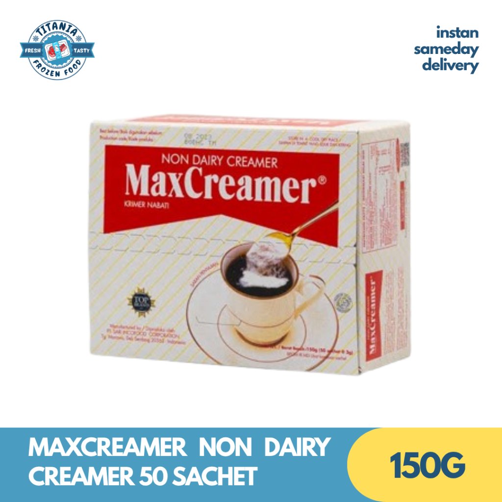 Max Creamer Krimer Bubuk Non Dairy Creamer Sachet Isi 50 150g - Creamer Praktis Mudah Digunakan