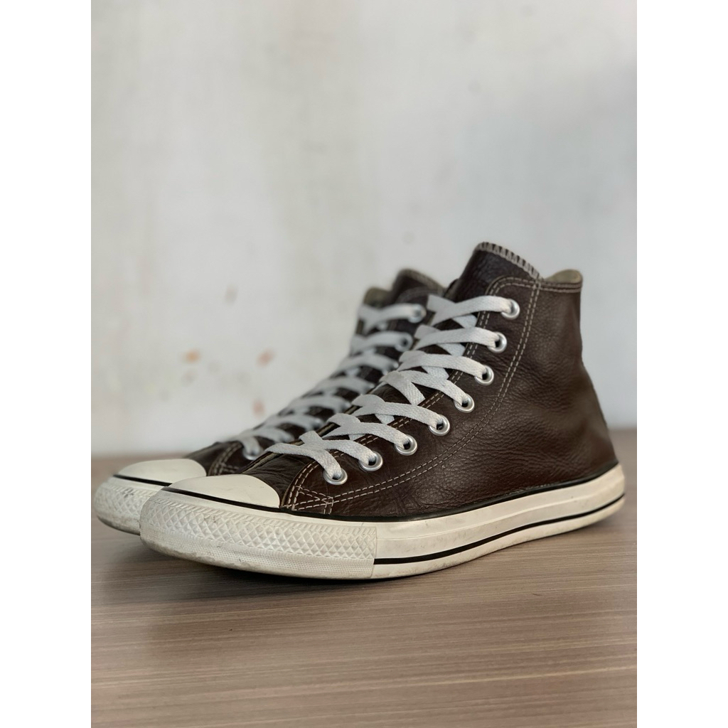 converse kulit size 41 insol 26.5 brown second