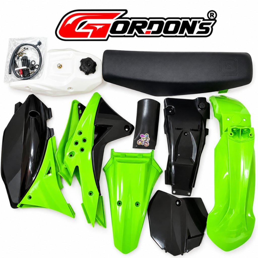 Body Komplit Body Set Gordon Hijau Hitam Hijau Putih Klx 150 Bf
