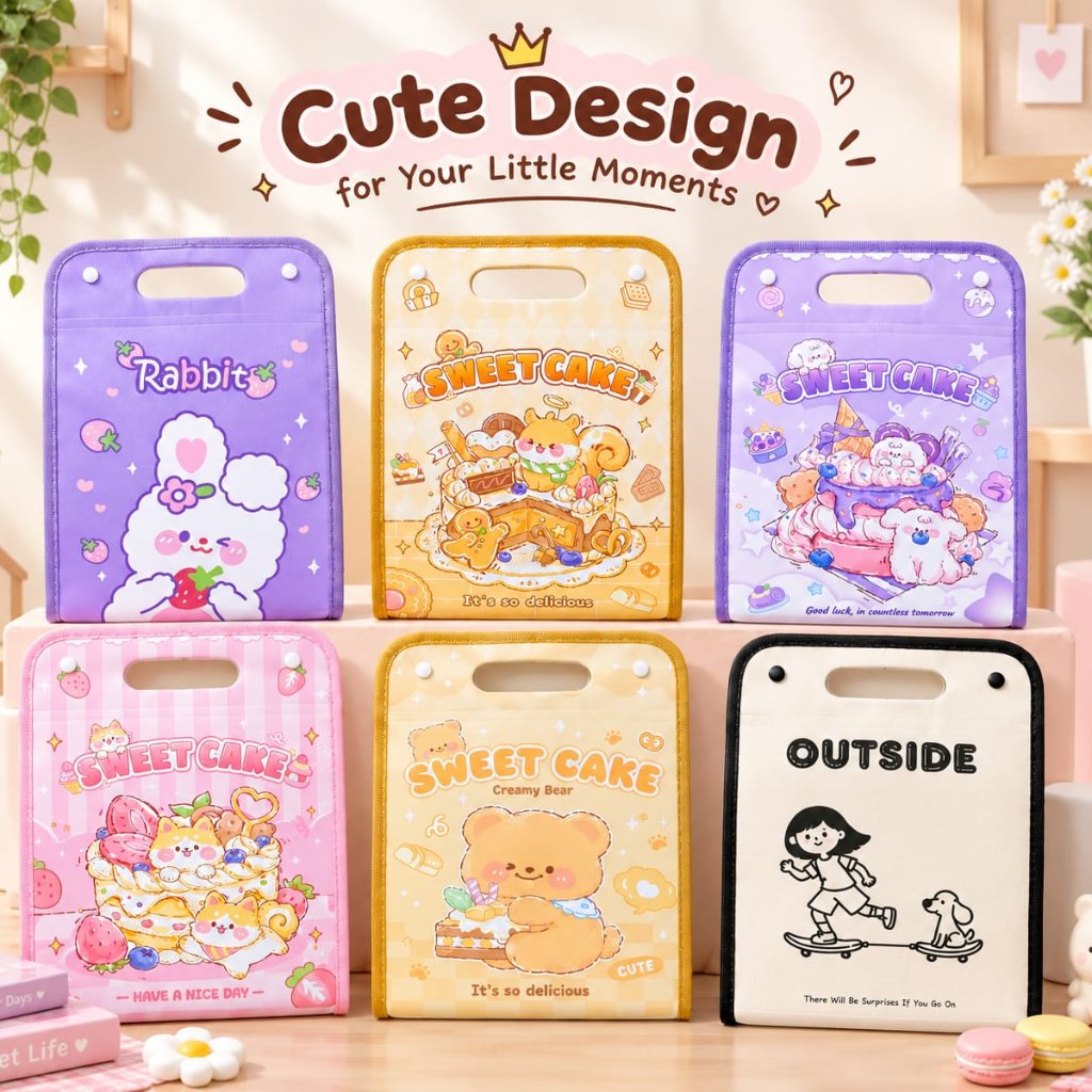 cute document folder organizer file tempat penyimpanan kertas a4 folder file