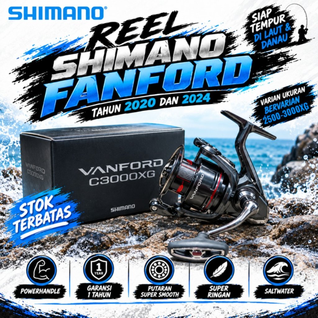 REEL SHIMANO VANFORD 2024/2020 C3000XG/HG | REEL SPINNING SHIMANO VANFORD BERVARIAN