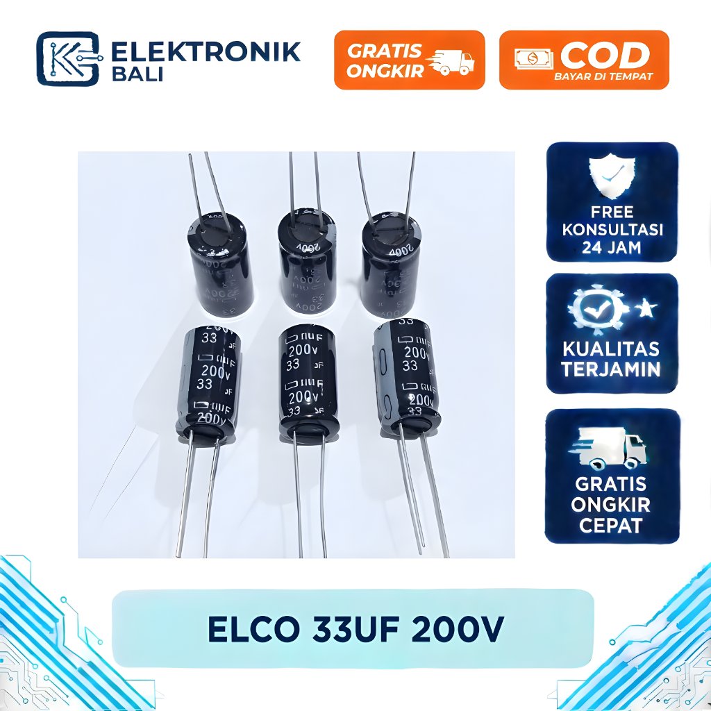 ELCO 33UF 200V KWALITAS BAGUS