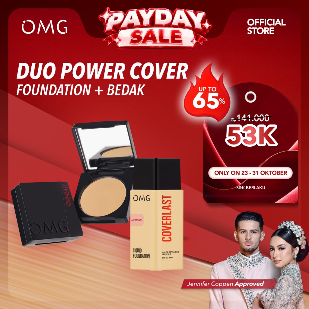 OMG FAVOURITE BUNDLE! Duo Power Cover (Foundation + Bedak Padat)