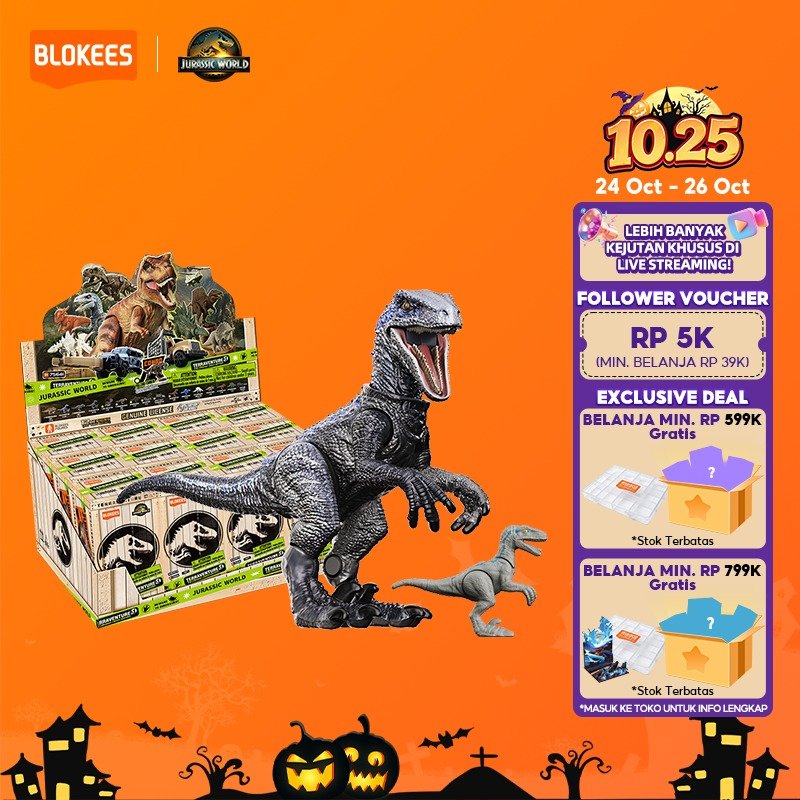 BLOKEES Jurassic World Terraventure TS01 | Blind Box Plastic Model Action Figure Birthday Gift Kid T