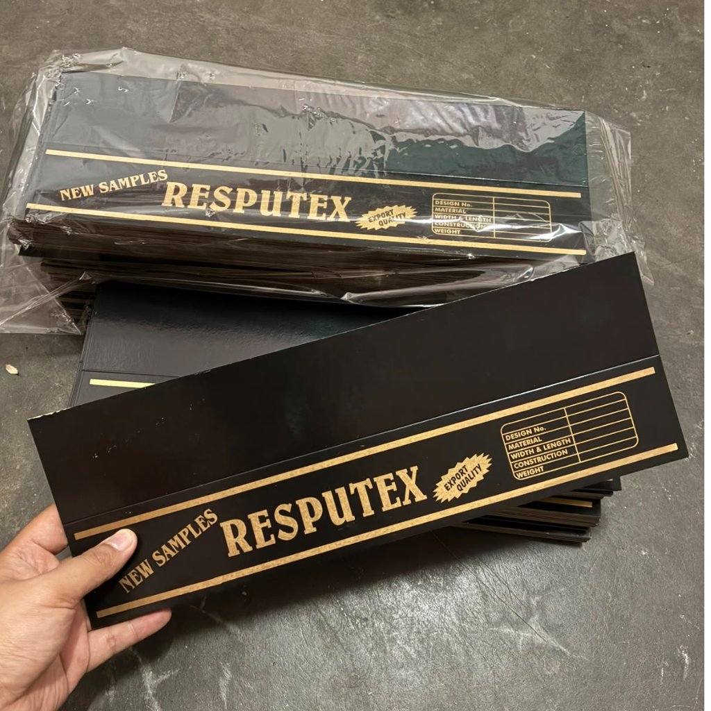 KERTAS HANGER SAMPLE KAIN KONVEKSI - RESPUTEX ( SISA PRODUKSI JUAL MURAH ) 38cm TERMURAH