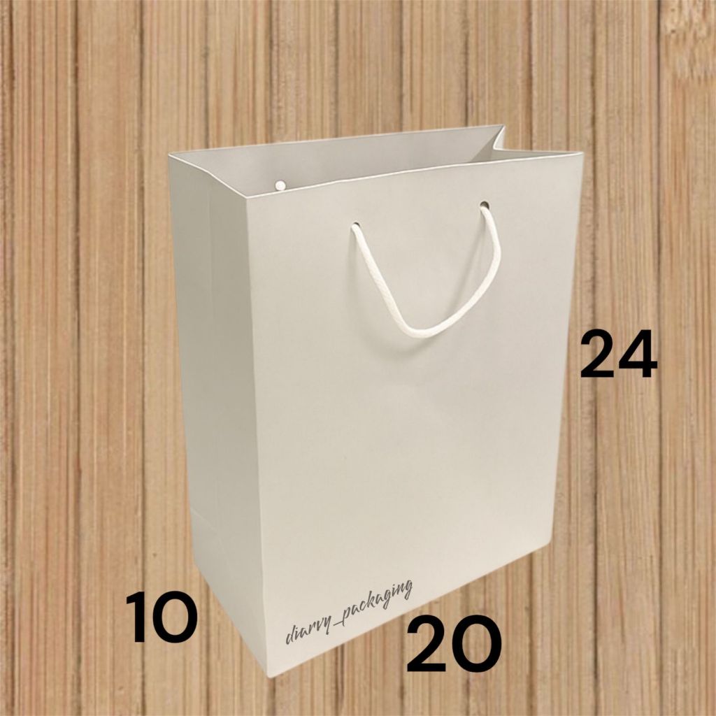 

Paperbag putih murah paperbag kraft samson 20x10x24 shopping bag tas kertas goodie bag souvenir