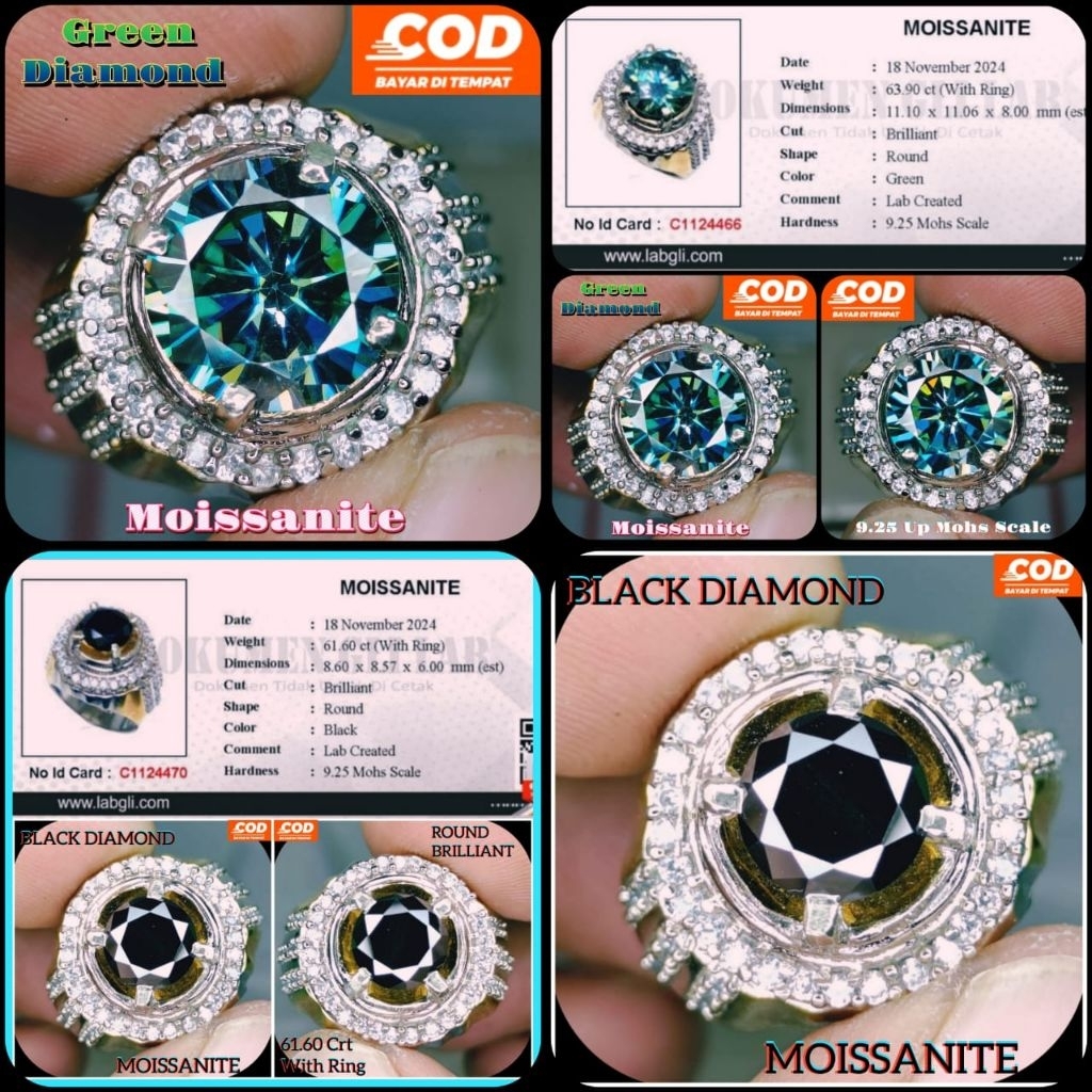 CINCIN DIAMOND MOISSANITE ( MEMO GLI LAB ) P909