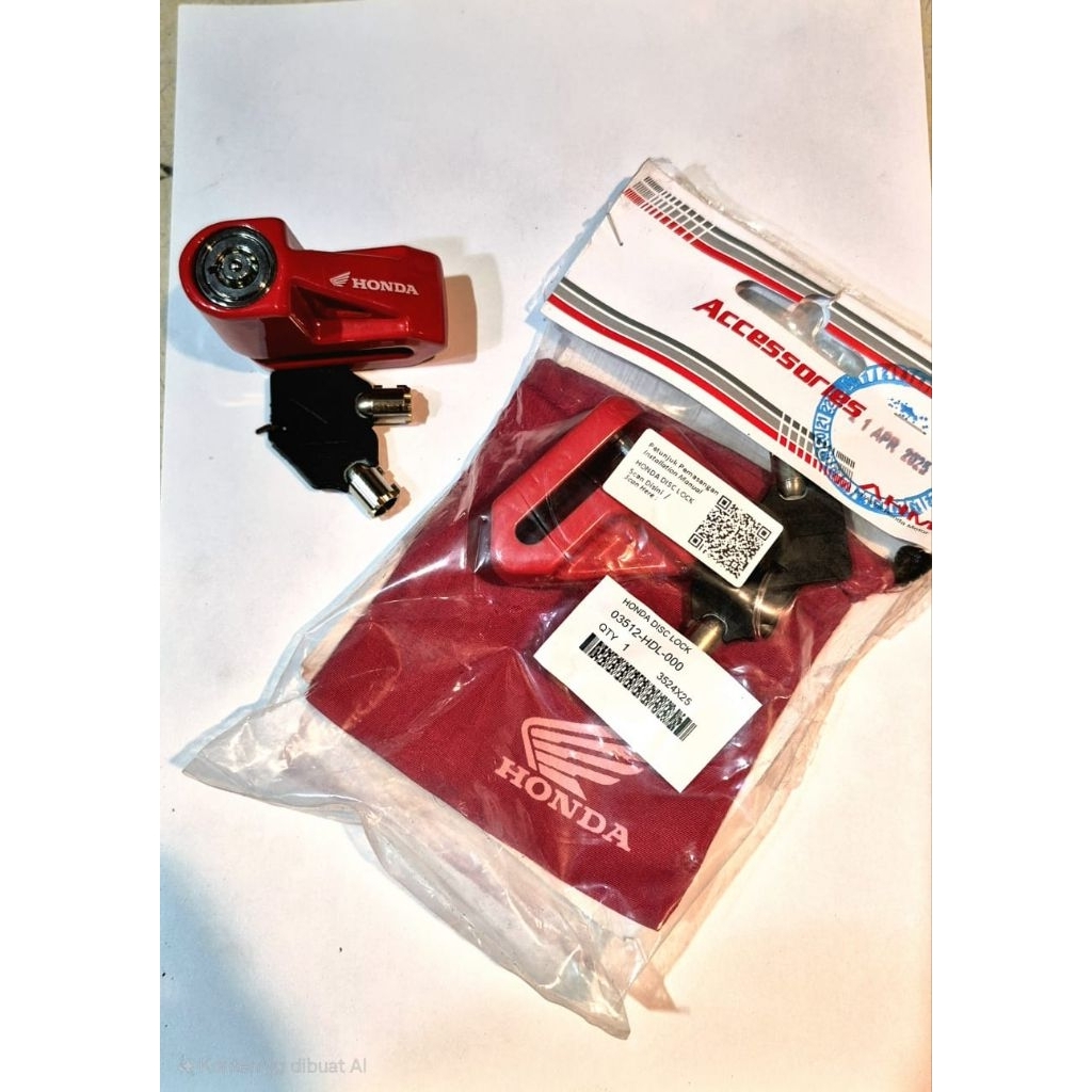 AHM kunci motor gembok cakram ORI Honda asli cakram