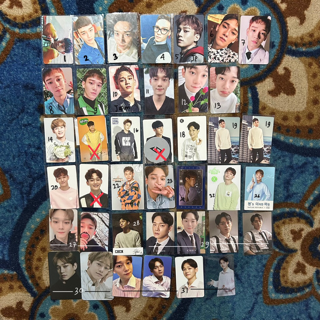 Pc photocard official non album Exo chen kim jongdae aaaf sg 20 sg 23 flo welkit japan natrep figure