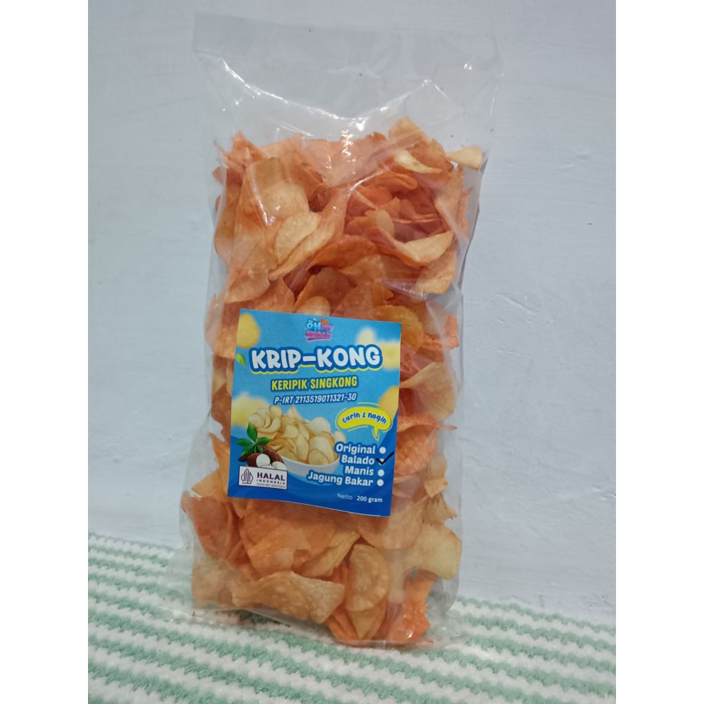 

keripik singkong 200 gr rasa balado
