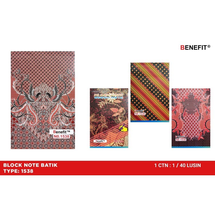 

TBMO BLOCK NOTE BENEFIT BATIK NO.1538