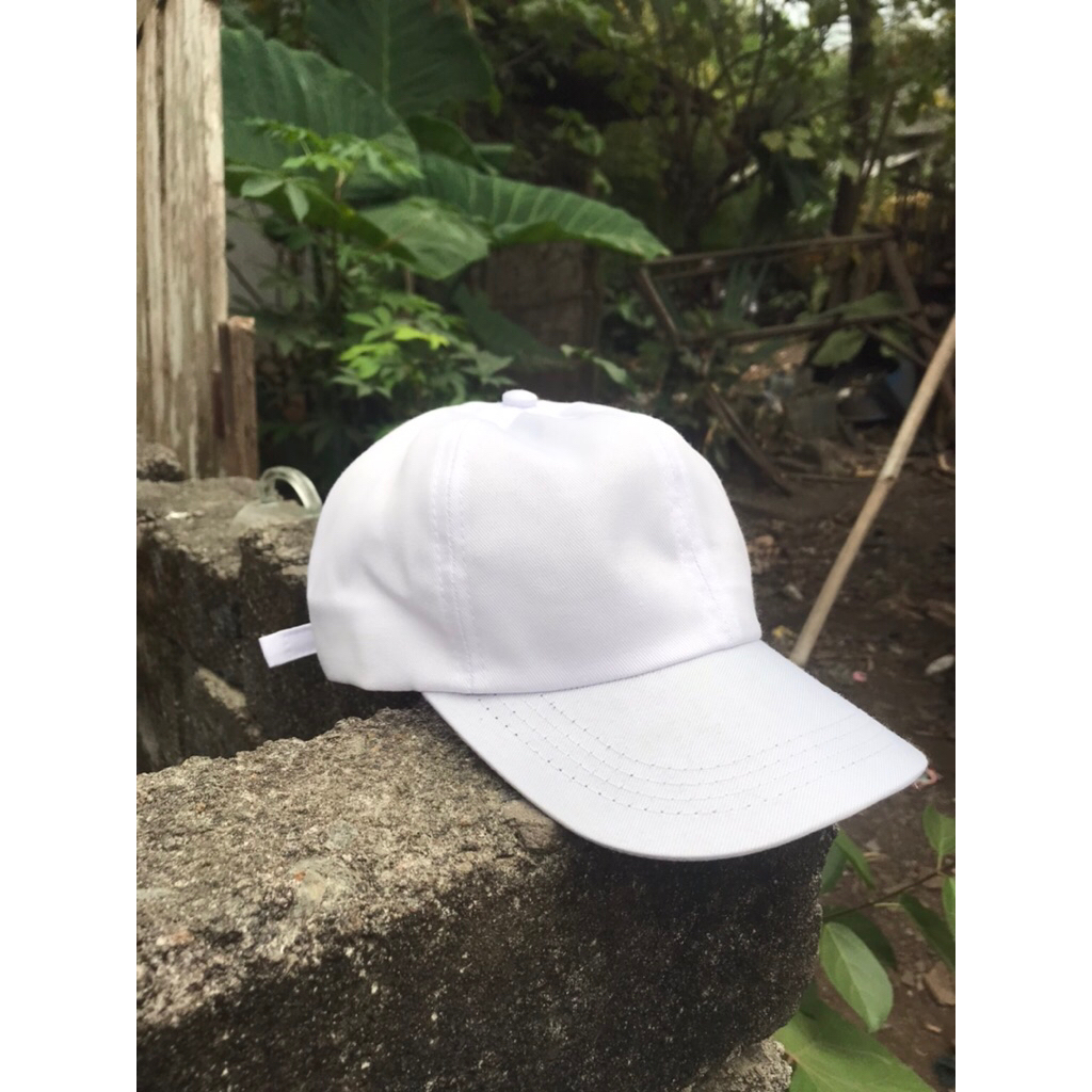 FLMRCH Topi Putih baseball polos polo caps premium - casual pria / wanita