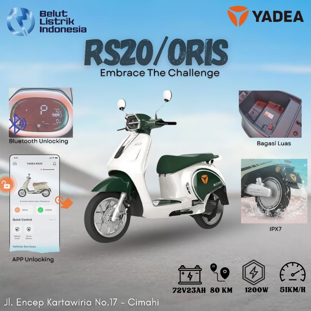 Yadea RS 20 | OTR Bandung & Jabodetabek