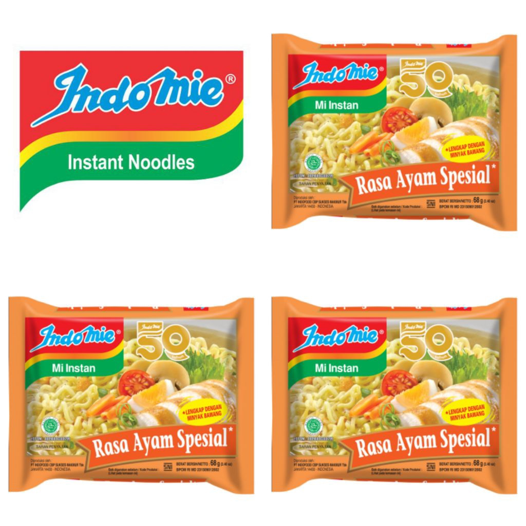 

Indomie Mi Instan Rasa Ayam Spesial 68 Gram