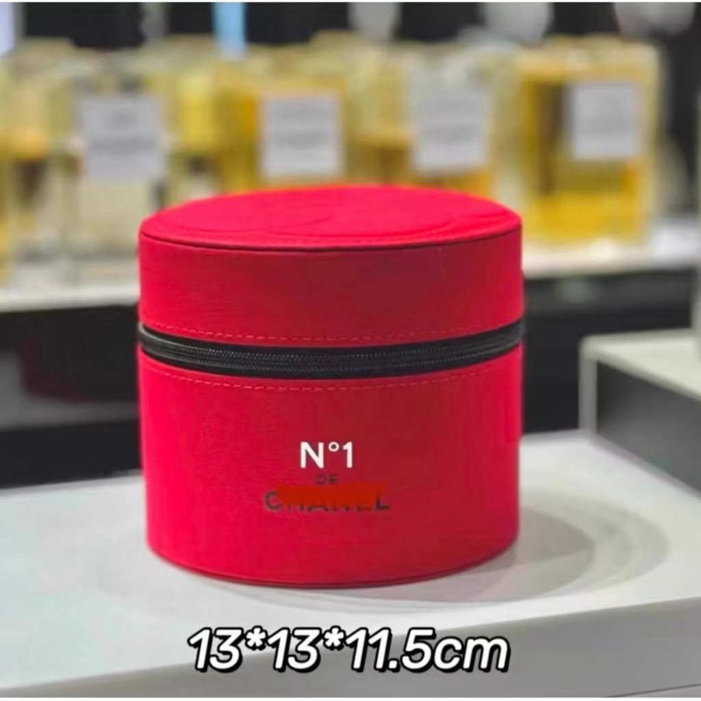 tas makeup vanity hard box Ch002 red no 1 beauty gift