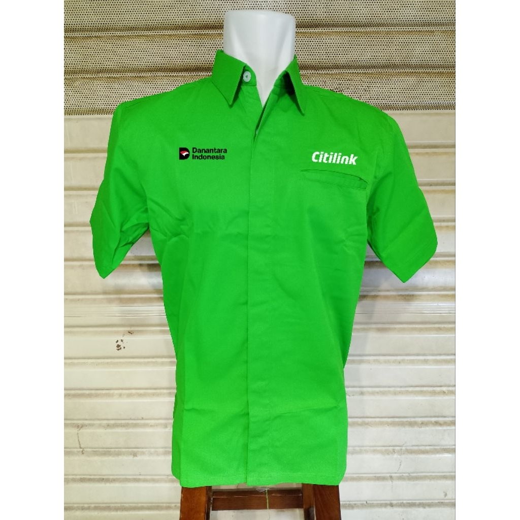 Kemeja Danantara Citilink Seragam Citilink Hijau Pendek