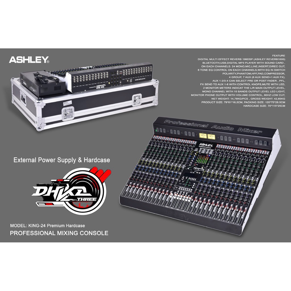 MIXER ASHLEY KING 24 PREMIUM HARDCASE / Mixer Ashley King 24 Premium with Hardcase / mixer ashley ki