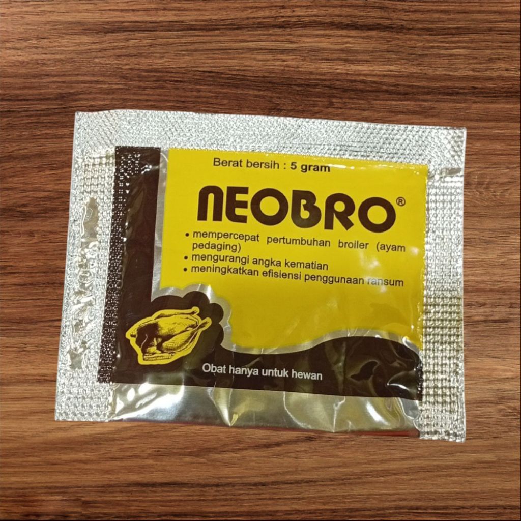 Neobro Medion Neo Bro Obat Vitamin Ayam Pedaging Boiler Broiler 5 GramNeobro Medion Neo Bro Obat Vit