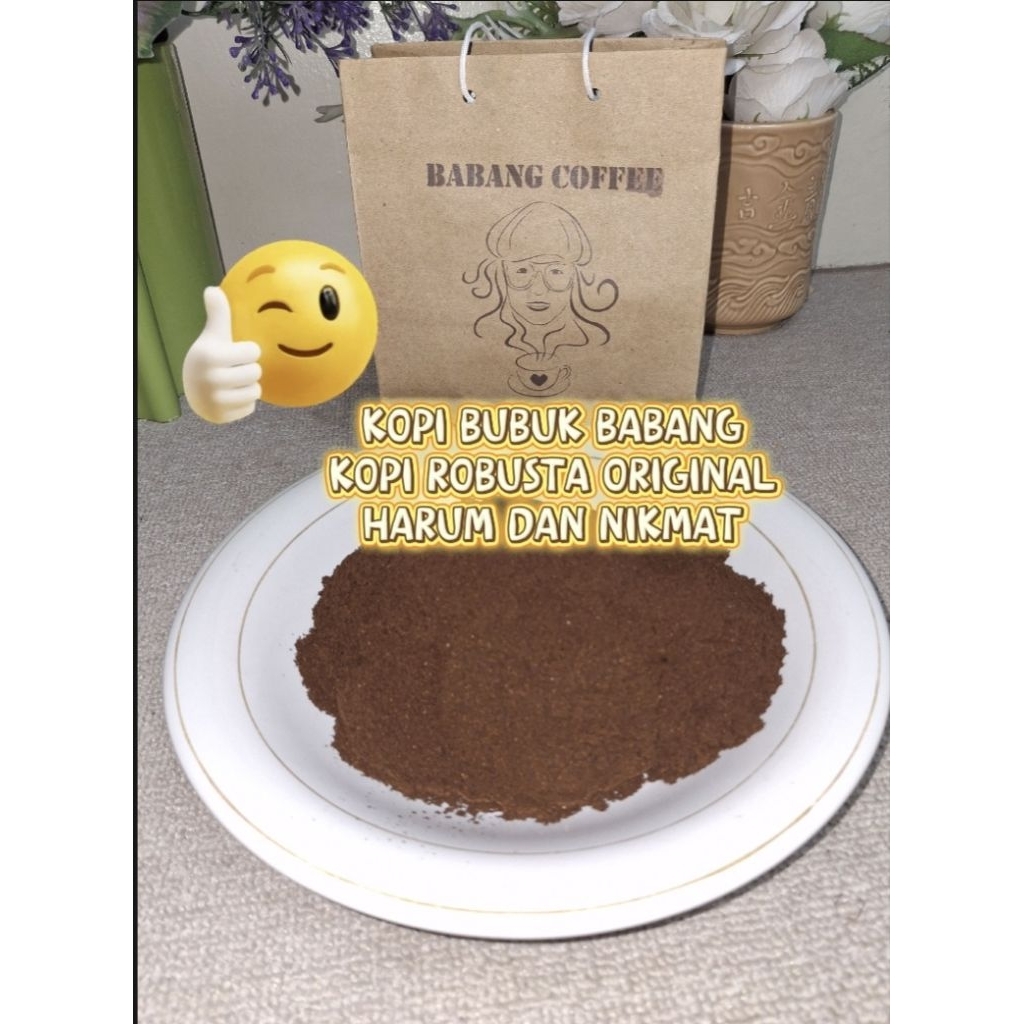 

Kopi bubuk Babang 250 gram kopi bubuk asli Robusta harum dan nikmat