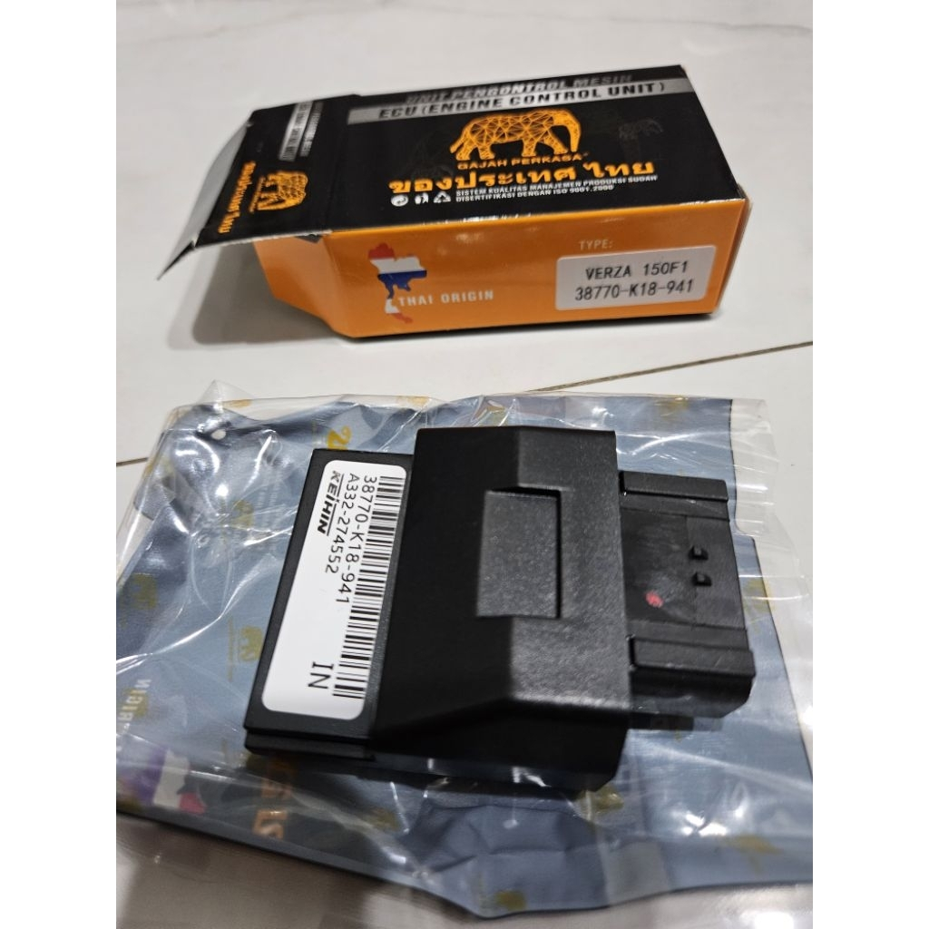 ECU MOTOR VERZA 150F1 KODE 38770 K18 941 THAI ORIGIN ASLI JAMIN GARANSI HIDUP UNIT PENGONTROL MESIN 