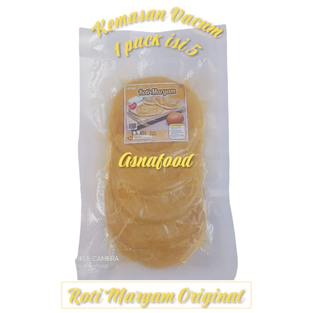 

(PROMO TOKO BARU) Full Margarine Varian Roti Maryam Premium isi 5/pack