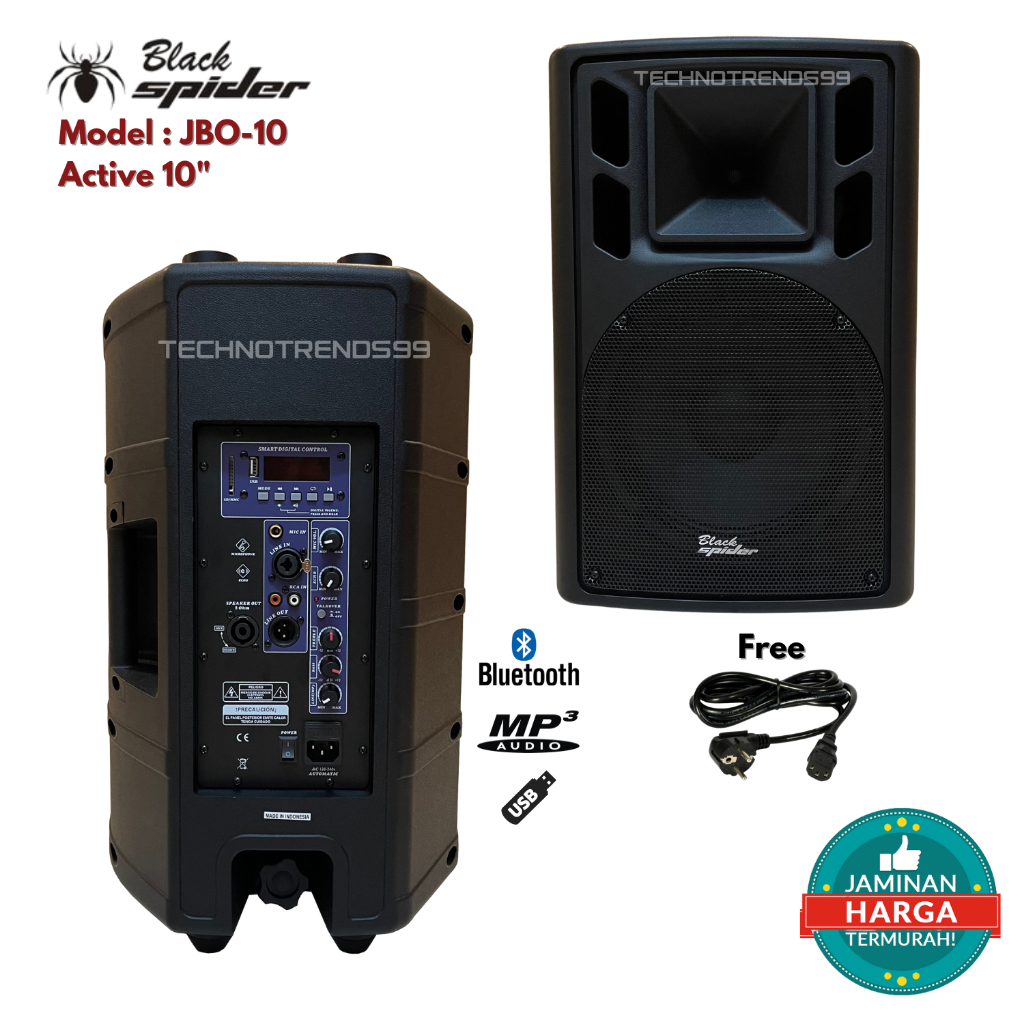 Speaker Active Black Spider 10 In / aktif speaker blackspider 10inch