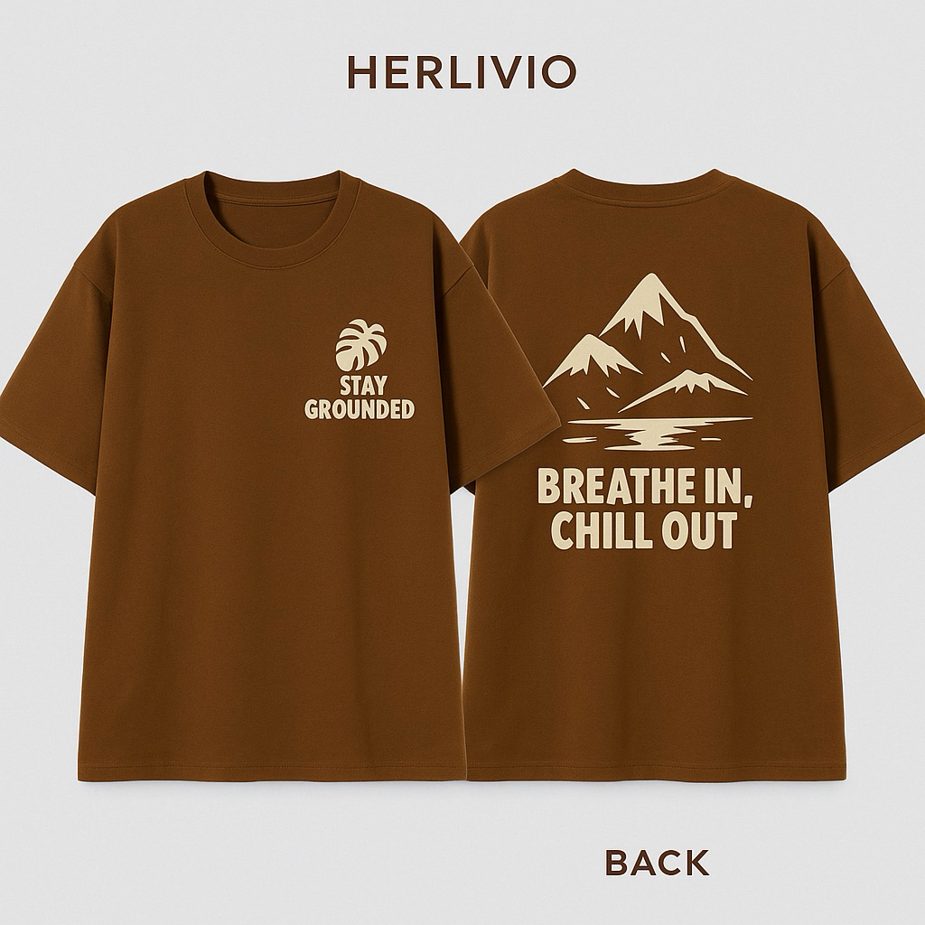 Kaos Oversize Wanita t-shirt / Stay Grounded/ Kaos streetwear Oversize / Baju kaos distro / Kaos wan