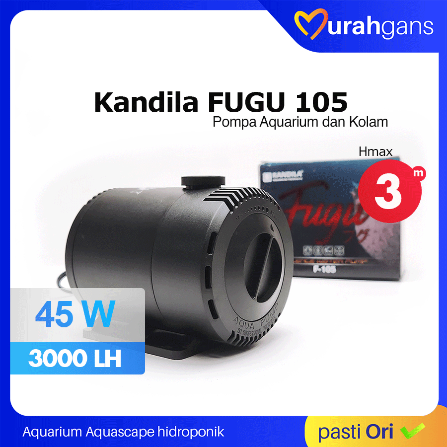Kandila FUGU F 105 Pompa Aquairum Kolam 3000 LPH
