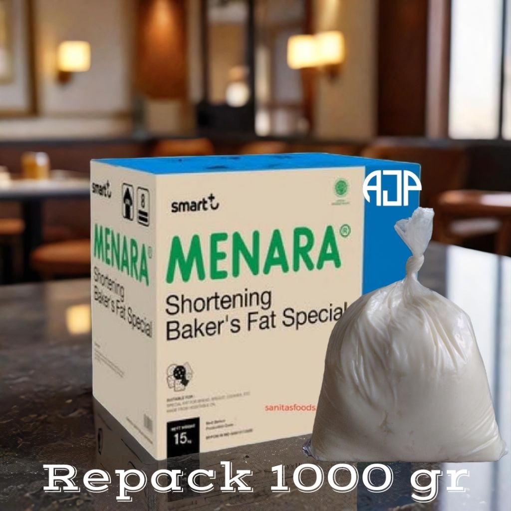 

MENARA Shortening Baker's Fat Special / Mentega Putih Menara | Repack 1000 gr