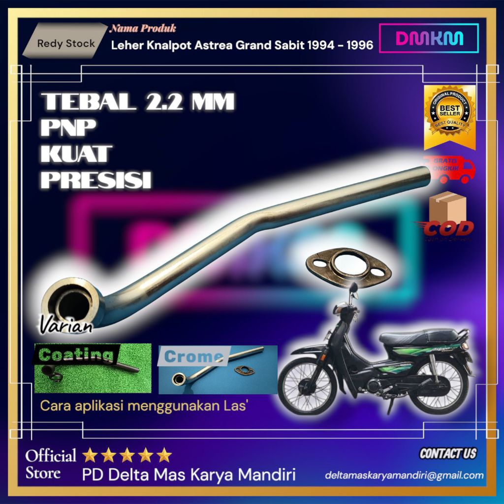 Leher Knalpot Astrea Grand Sabit Original 1994 1995 1996 | Pipa Knalpot | Pipa Pengganti | Leheran K