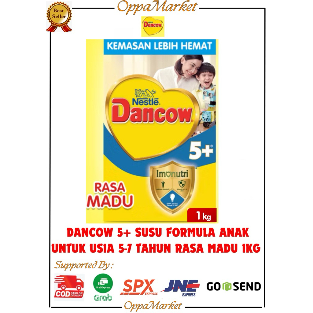 

DANCOW 5+ Susu Pertumbuhan Kalsium anak Rasa Madu 1 Kg
