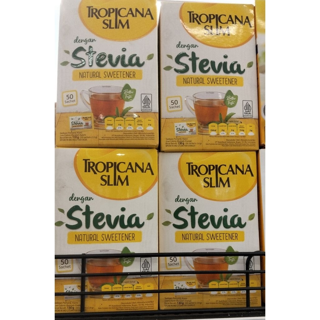 

tropicana slim stevia natural sweetener 50s 130gr