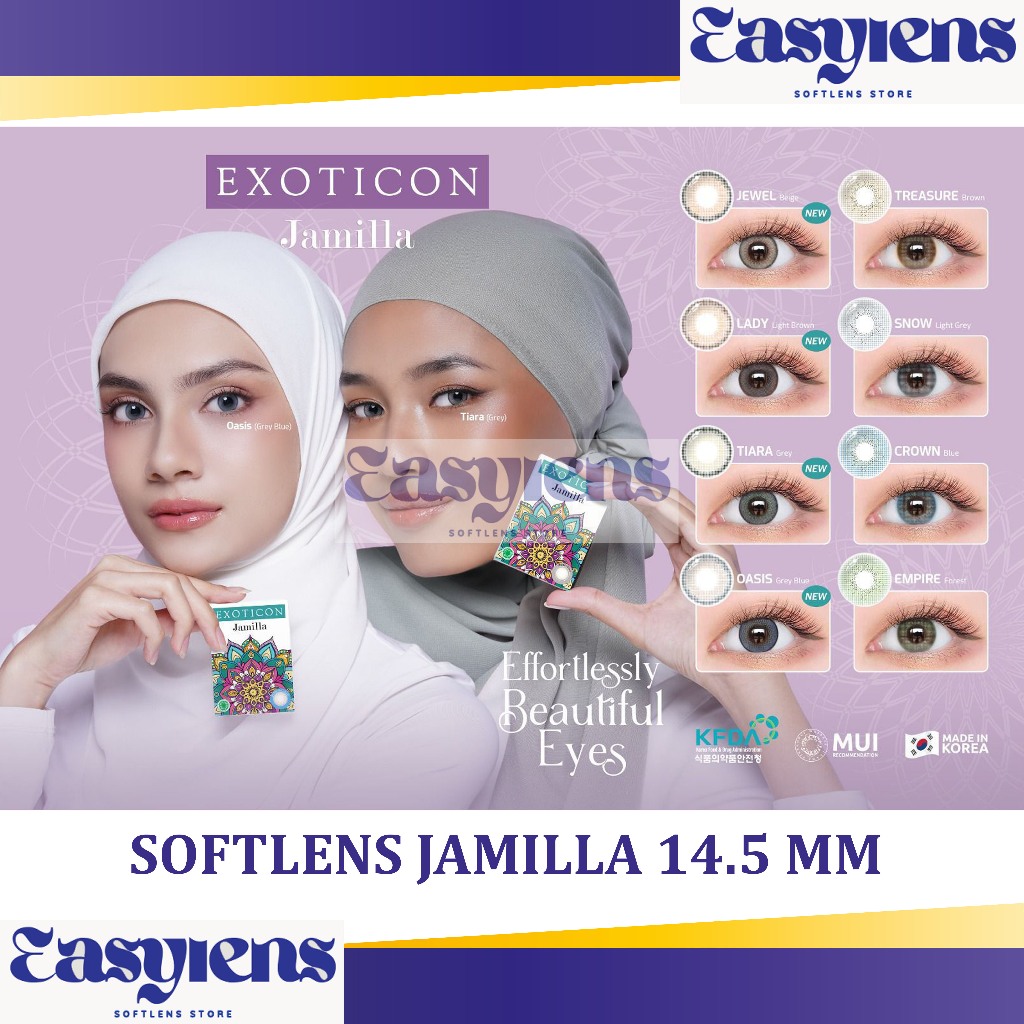 Softlens X2 JAMILLA 14,5 MM Normal & Minus (-0,50 S/D -6,00) By X2 Exoticon / Soflen Jamilla / Softl