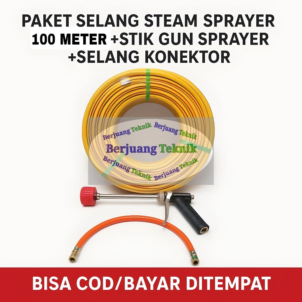 Paket Selang steam Sprayer 100 meter  selang air selang cuci motor dan mobil selang penyiraman tanam