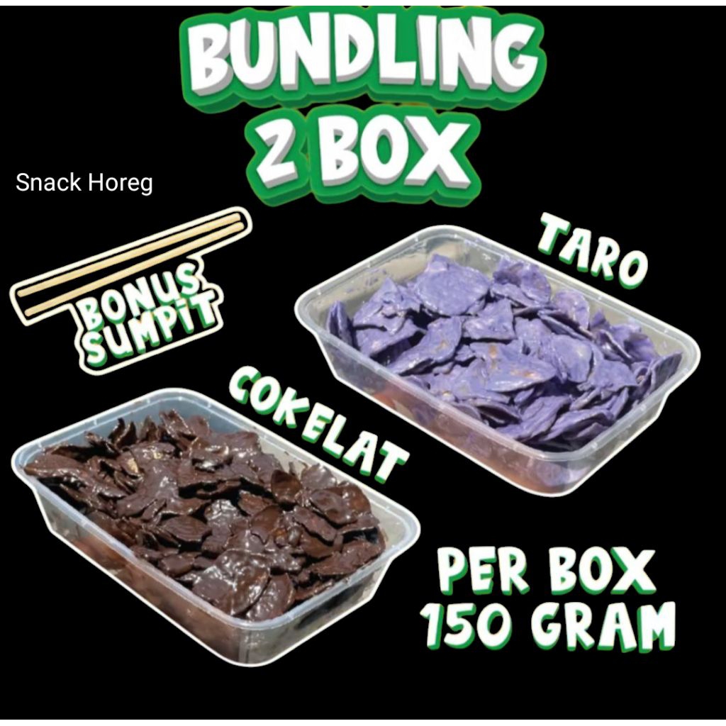 

PAKET 2 BOX 300 GRAM KERIPIK PISANG KRISPI LUMER HALAL